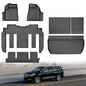 Floor Mats Fit for 2008-2017 Buick Enclave 7-Seat (Only for 2nd Row Bucket Seats Models) Custom Fit All Weather TPE Floor Mats and Cargo Liner with Backrest Mat for Buick Enclave Accessories, Black - style: (2) 2008-2018 Enclave | Floor Mats & Cargo Mat &