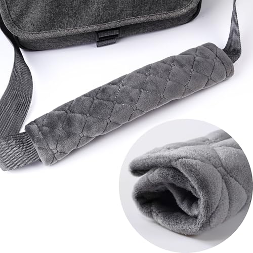 Amooca Soft Automotive Seat Belt Cover Seatbelt Shoulder Pad Neck Protector Cushions Universal Fit SUV Trucks Backpack 2 PCS Dark Grey 10.2in - color: Dark Grey, size: 10.2in-2pc