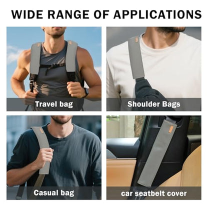 2-Pack Seat Belt Covers, Universal Car Seat Belt Pads Protector for Comfortable Driving, Relief Neck & Shoulder Pain, Fits All Cars & Backpack Straps (05-Grey) - color: 05-Grey