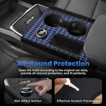 Autorder Silicone Center Console Organizer for 2025-2026 Chevy Chevrolet Equinox Accessories Anti Scratch Protective Pad Cover Storage Box Silicone Shift Panel Trim Cover(Not for Equinox EV)
