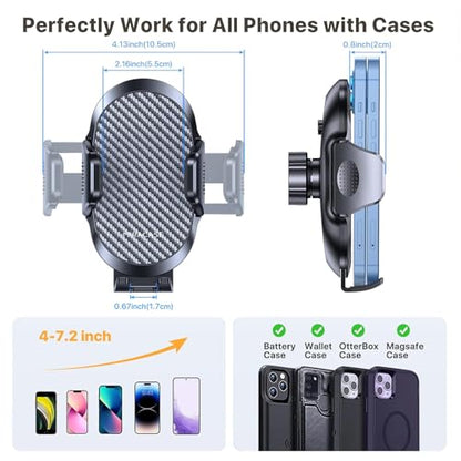 Miracase 2025 Upgraded Universal Cup Phone Holder for Car, [Rotatable & Adjustable] Long Neck Car Cup Holder Phone Mount Compatible with iPhone, Samsung, Google & More Smartphones - color: Classic Single Neck