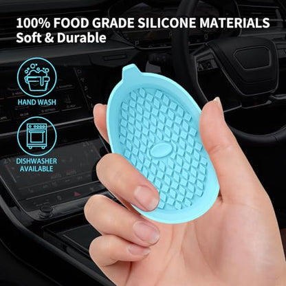 ME.FAN Car Cup Holder Coasters [4 Pack] Silicone Cups Mats, Automotive Universal Non-Slip Recessed Interior Accessories Sky Blue - color: 4pack-sky Blue