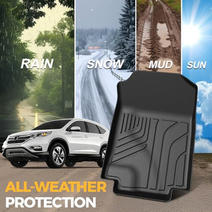 Floor Mats for Honda CRV 2012-2016, All Weather Floor Mats Trunk Cargo Liner with Backrest Protectors Accessories, Full Coverage Set (Not fit Touring/EX-L) - style: For Honda CR-V | 2012-2016