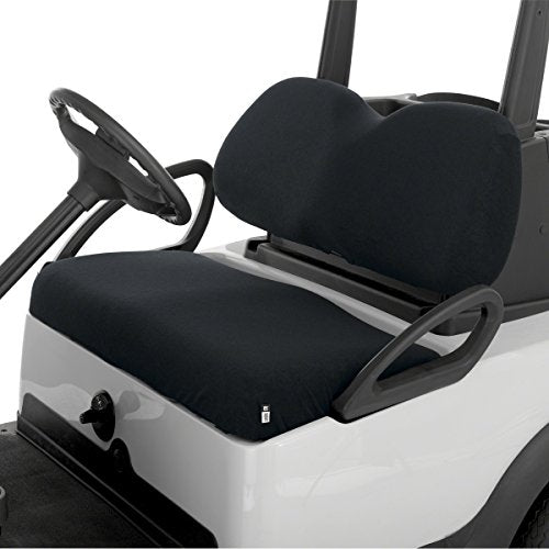 Classic Accessories Fairway Terry Cloth Golf Cart Seat Cover, Black - color: Black
