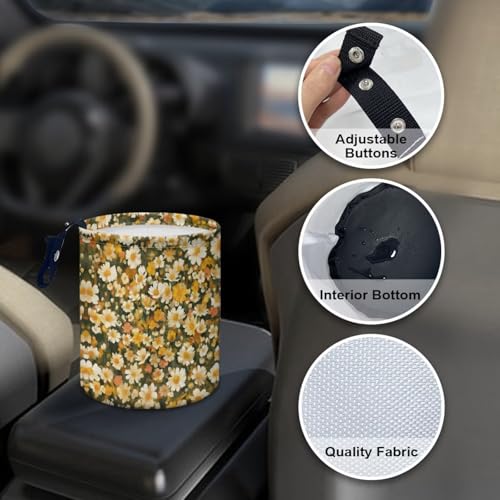 Black Cat Maple Leaf Pumpkin Car Front Seat Can Leak Proof Front Seat Back Seat Garbage Container Bag Kitchen Rubbish Bin Fashion Vehicle Organization Bin, Easy to Use - color: Black Cat Maple Leaf Pumpkin