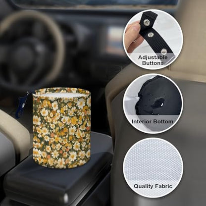 Black Cat Maple Leaf Pumpkin Car Front Seat Can Leak Proof Front Seat Back Seat Garbage Container Bag Kitchen Rubbish Bin Fashion Vehicle Organization Bin, Easy to Use - color: Black Cat Maple Leaf Pumpkin