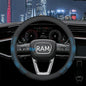 Leather Steering Wheel Cover for Dodge Ram 1500 2500 3500, 15.5-16 inches Car Steering Wheel Cover with Non-Slip Breathable (Blue) - color: Blue