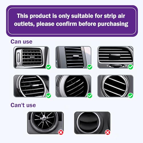 20PCS Car Vent Outlet Trim, Bendable Air Conditioner Vent Decoration Strip, Universal Auto Air Oulet Strips, for Most Vehicles (Purple)