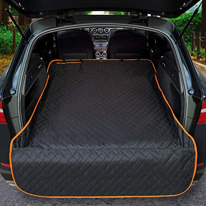 Cargo Liner for Dogs Waterproof Pet Cargo Covers for SUV with Bumper Flap Protection Heavy Duty Nonslip Dog Trunk Cargo Protector Washable Dog Seat Cover for Universal and Large Size SUVs