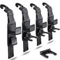 matteblack Magic Hanger Headrest Holder Organizer, Behind Over The Seat Car Hooks-Hang Purse Grocery Bags-4Pack (Frosted Black) - color: matteblack