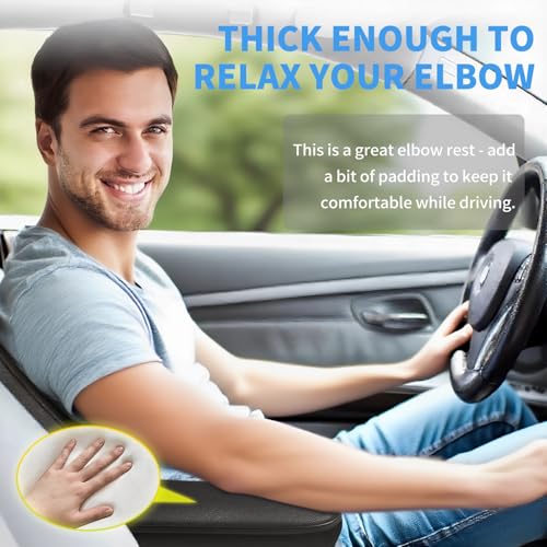 Car Center Console Armrest Cover Compatible with Toyota RAV4 2019-2025 Accessories, Premium Leather Arm Rest Box Lid Cover, Middle Console Cover (Black) - size: 2021-2024 Toyota RAV4