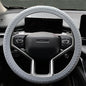 Universal Gray Steering Wheel Cover：13.5 to 15 Inches Flexible Silicone Anti Slip Steering Wheel Protector Fit for Most Car Models Including Round D Shape or Special Shape - color: Grey