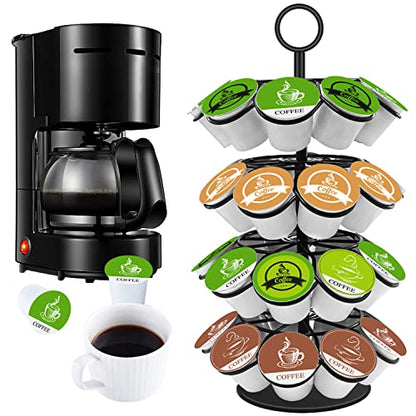 KIMIUP Coffee Pod Holder, K Cup Organizer Compatible with K-Cups(36 Pods), Kitchen Detachable Coffee Pod Organizer for Countertop, Spins 360-Degrees - color: Black