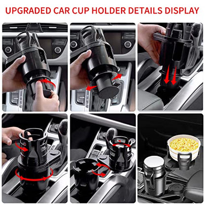 Cup Holder Expander for car 2 in 1 Multifunctional Car Cup Holder Extender Adapter with Adjustable Base Compatible with Hydro Flask, Yeti, Nalgene, 32/40 oz Large Bottles Drinks Mugs