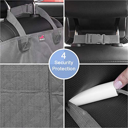 HONEST OUTFITTERS Dog Car Seat Covers, Pet Front Cover for Cars, Trucks, and Suv's - Waterproof & Nonslip Dog Seat Cover(Gray) - color: Grey