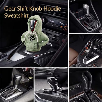 Cherry Bow Gear Shift Hoodie,Universal Car Shift Knob Cover,Aesthetic Manual Automatic Stick Shifter Cover Mini Hoodie,Car Interior Accessories Cherry Gifts for Drivers Women Men - color: Cherry Bowknot