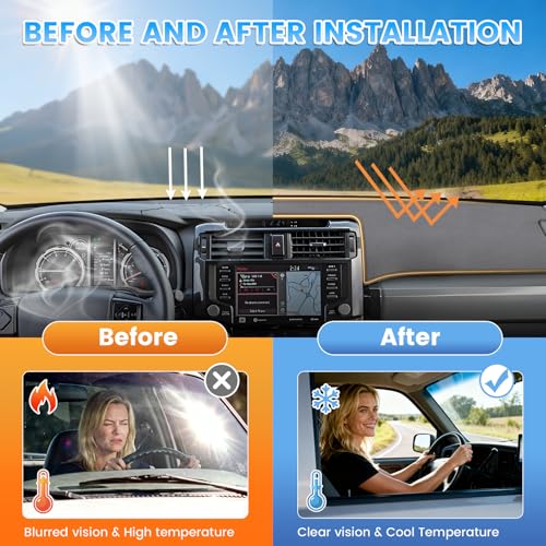 KUST Gray Dash Cover Compatible with Toyota 4Runner 2010-2024 Dashboard Cover Accessories for 4Runner Non-Slip Polyester Dashboard Mat Custom Fit Center Console Sunshield Protector No Glare - size: 4Runner 10-24(Gray)