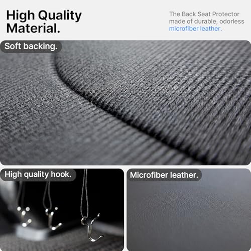 2Pcs for Tesla Model 3/Y 2017-2026 Juniper/Highland(Not for Standard), Leather Seat Back Kick Protectors Accessories, Kids Mats Waterproof Pet Covers