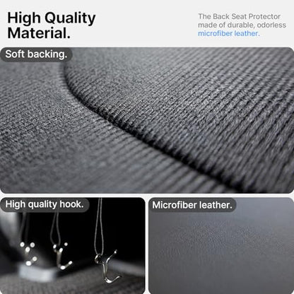 2Pcs for Tesla Model 3/Y 2017-2026 Juniper/Highland(Not for Standard), Leather Seat Back Kick Protectors Accessories, Kids Mats Waterproof Pet Covers