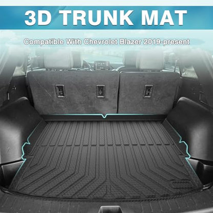 Mixsuper Cargo Liner for Chevrolet Blazer 2019-2024 2025 2026, Trunk Mat for Chevy Blazer Accessories All Weather Cargo Mat Rear Trunk Liner Black - size: Cargo Liner for Chevy Blazer 2019-2025