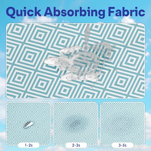 2 Pack Car Seat Towel Covers, Sweat Protector for Front Seats, Premium Thickened Microfiber with Boho Geometric, Breathable & Quick Dry, Slip-on Headrest Pocket for Gym, Beach, Running (Light Blue) - color: Light blue