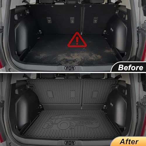 Cargo Liner and Backrest Mat for Ford Bronco Sport 2021-2026 - Custom Fit All Weather Trunk Mat Seat Back Cover Car Interior Accessories Protection Rear Cargo Mat