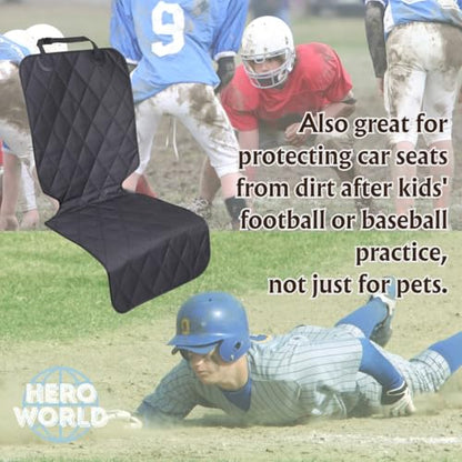Dog Car Seat Cover Front and Back Seat 2 Pack Separate Seat Protectors for Pets Universal Fit Easy Install Foldable Dirt Resistant Waterproof scratchproof