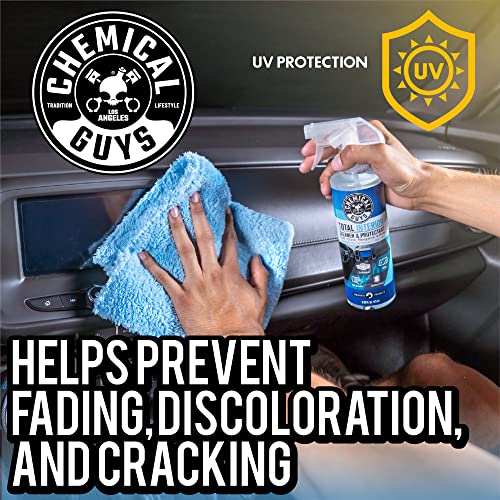 Chemical Guys Total Interior Cleaner & Protectant Interior Cleaner, Cleans & Protects Leather, Vinyl, Plastic, Rubber, Glass with a Streak-Free Finish — Cars, Trucks, SUVs, RVs, 16 oz - size: 16 Fl Oz (Pack of 1), style: Fresh