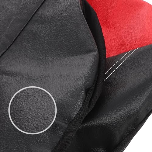 UPKOCH Waterproof Car Seat Cover Set with Breathable Fabric, Non-Slip Front and Rear Seat Protectors for SUV and Truck Interior, Crimson and Ebony Cushion and Pillow Included