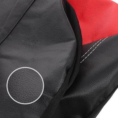 UPKOCH Waterproof Car Seat Cover Set with Breathable Fabric, Non-Slip Front and Rear Seat Protectors for SUV and Truck Interior, Crimson and Ebony Cushion and Pillow Included