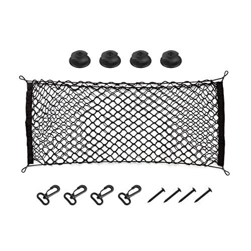 Car Rear Cargo Net, Adjustable Elastic Storage Organizer Net, Trunk Cargo Storage Net, Universal Fit for Car, Vehicle, SUV (35.4"x15.8") - color: 35.4" x 15.8"/Black