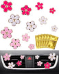 12Pcs PGRODE Car Air Vent Clips with Fragrance Pads, Cute Air Fresheners Clip Car Decor Accessories for Women and Girls, Interior Aesthetic (Daisy)