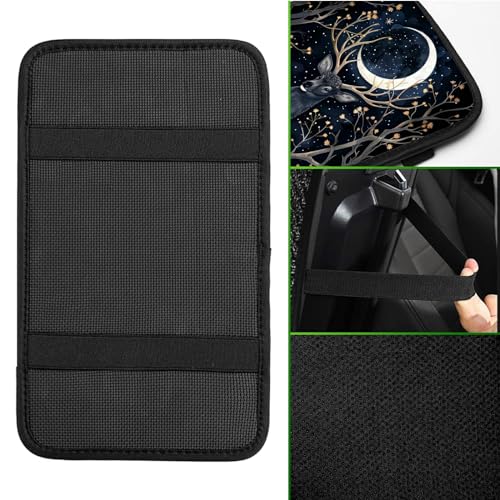 Universal Auto Center Console Pad and 2Pcs Car Coasters Set, Anti Slip Soft Neoprene Car Armrest Seat Box Cover Protector Universal Fit - Car Interior Accessories, Moondeer - color: 493