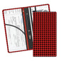Leather Car Registration and Insurance Card Holder, Cute Car Accessories Vehicle Glove Box Car Organizer for Documents, Cards, License Luxury Black Red Plaid - color: Luxury Black Red Plaid