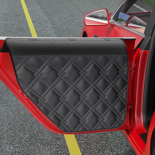 Surfcabin Dog Car Door Protector – 20% Larger Design for Sedans, Family Cars and Small SUVS, 2 Packs Thickened PU Material Waterproof Door Panel Covers, Protects Doors from Dog Scratching - size: Premium PU [Fit for Sedan/Family Car/Small SUV]