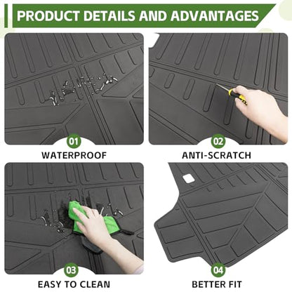 Trunk Mat for 2025 2026 Toyota 4Runner 5 Seats Gas, Rear Cargo Mat All Weather TPE Protector Trunk Liner Accessories(Not for Hybrid EV/i-Force MAX) - size: 5Seats-Trunk Mat