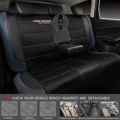 CAR PASS Leather seat Covers,Automotive Universal Sport car seat Cover Super 5mm Composite Sponge Inside,Airbag Compatible fits Most SUVs, Trucks,and Vans (Full Set,Chameleon Iridescent Reflective) - color: Black Chameleon Iridescent, size: Full Set