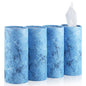 Car Tissue Holder, 4 Pack Car Cup Holder Facial Tissues with Travel Tissue Bag, Quick and Convenient Flower Combination Box(4 Canisters/200 Tissues) Blue - color: Blue