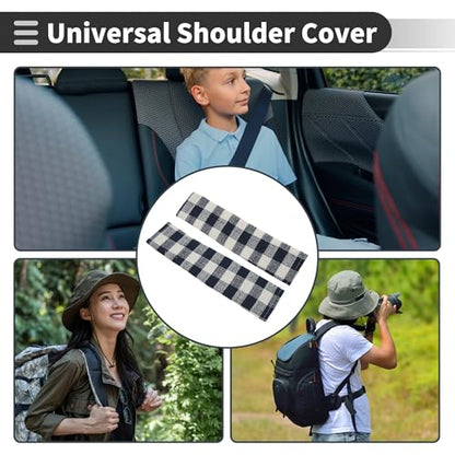 Navy Blue Seat Belt Cover Pad Polyester 24cm Seatbelt Strap Cushion Shoulder Padding 2 Pcs - color: Navy Blue