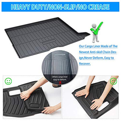 Powerty Trunk Mat for 2016-2022 Mercedes-Benz GLC250 GLC300 GLC350 GLC43 AMG GLC Class Accessories Cargo Mats TPE All Weather Cargo Liner Heavy-Duty Trunk Liners(Not for GLC Coupe Series) - size: Cargo Mat｜For｜16-22｜Benz GLC