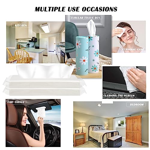 Car Tissue Refills, 600 Sheets Disposable Soft Facial Tissues Napkin, Travel Size Pack for Car Visor Tissue Holder or Purse, 50 Sheets per Pack - size: 50 Count (Pack of 12)