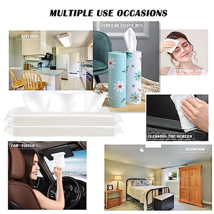Car Tissue Refills, 600 Sheets Disposable Soft Facial Tissues Napkin, Travel Size Pack for Car Visor Tissue Holder or Purse, 50 Sheets per Pack - size: 50 Count (Pack of 12)