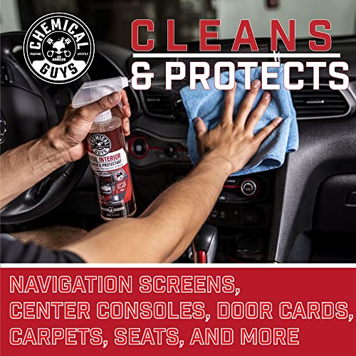 Chemical Guys Total Interior Cleaner & Protectant 128 oz Black Cherry Scent All-in-One Interior Cleaner for Leather, Vinyl, Plastic, Glass, Carpet & More Residue-Free Finish - size: 128 Fl Oz (Pack of 1), style: Black Cherry