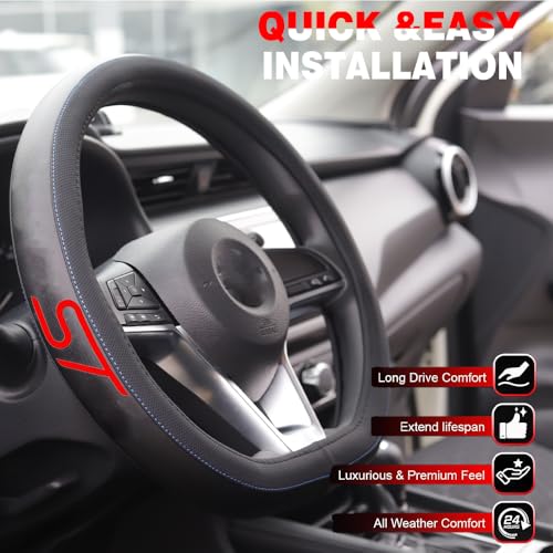 Leather Steering Wheel Cover for Ford Explorer ST 2020-2026