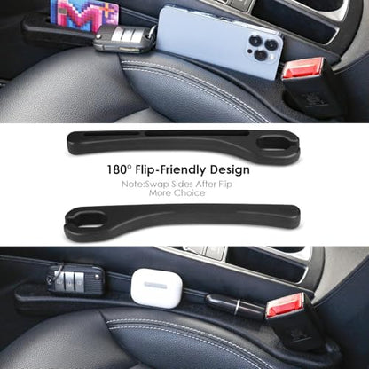 Car Seat Gap Filler 2 Pack, Universal Fit for Most Cars, Trucks, SUVs, Seat Gap Filler Prevents Things from Falling