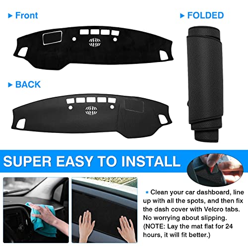 Autorder Dashboard Cover Mat for 2020 2021 2022 Kia Telluride Accessories Dash Cover Flannel Dash Mat Sunshade Glare UV Rays Protector - size: 2020-2022 Kia Telluride