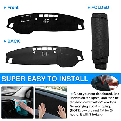 Autorder Dashboard Cover Mat for 2020 2021 2022 Kia Telluride Accessories Dash Cover Flannel Dash Mat Sunshade Glare UV Rays Protector - size: 2020-2022 Kia Telluride