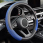 Steering Wheel Cover, Universal 15 inch, Microfiber Leather Viscose, Breathable, Anti-Slip,Warm in Winter and Cool in Summer, Black&Blue - color: blue, size: Standard Size[14.5"-15"]