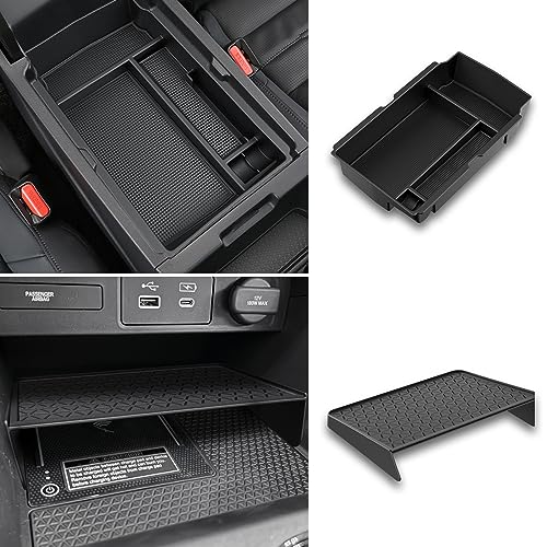 2PCS Center Console Organizer Compatible with Honda CRV 2023 2024 2025 2026 Accessories CR-V Hybrid Sport Armrest Storage Box Organizer Tray ABS Material - size: 2023-2026 CR-V (2pcs)