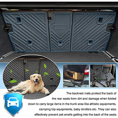 Powerty Backrest Mat for 2018-2024 BMW X3 G01 Accessories Rear Back Seat Protector TPE All Weather Second Row Seats Back Cover 3 Packs - size: Backrest Mat｜For｜18-24｜BMW X3
